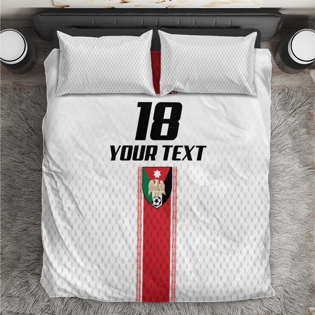 Custom Jordan Heritage Football Bedding Set Al Nashama Sporty Style - Wonder Print Shop