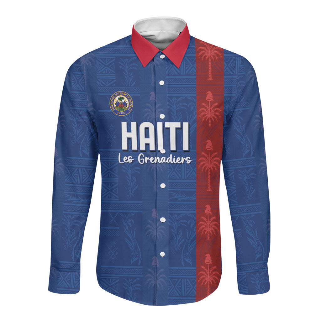 Haiti Football Long Sleeve Button Shirt Nou Retounen Anko 1974-2026