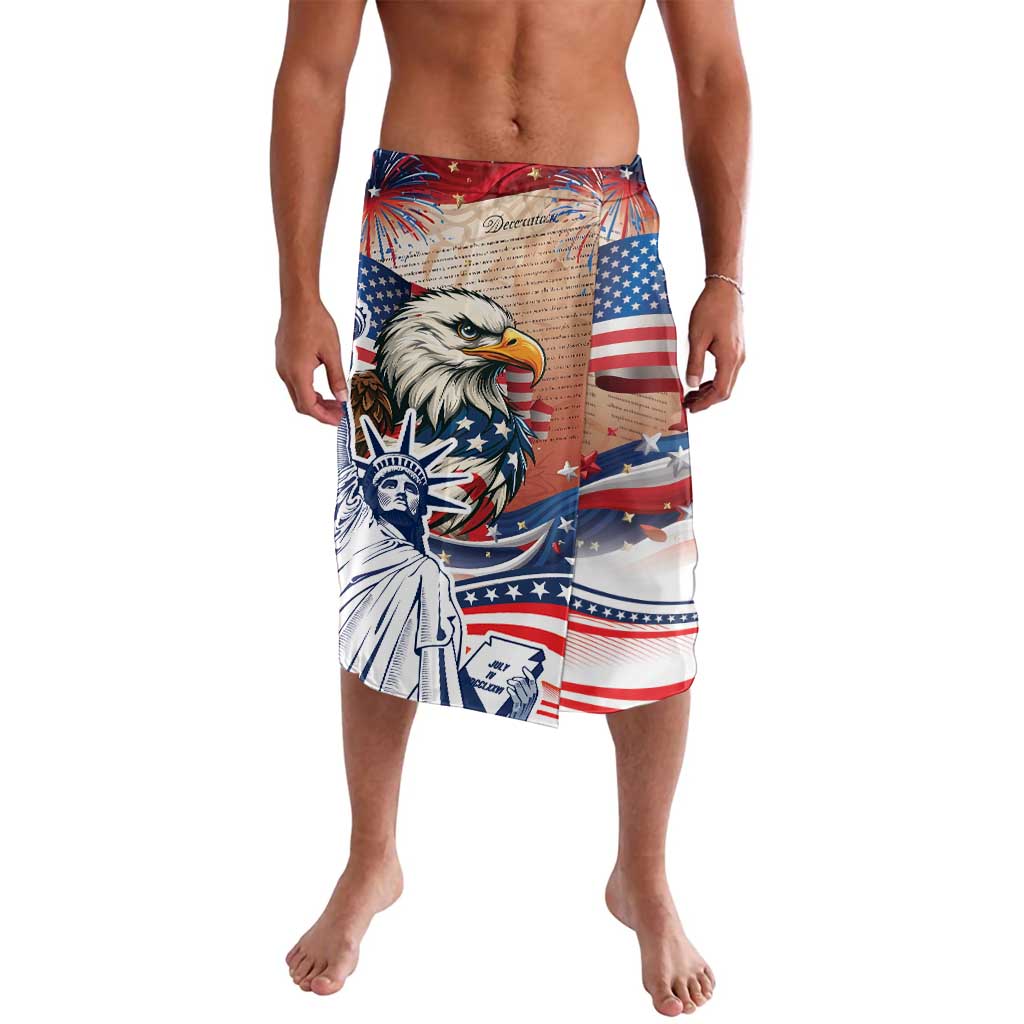 United States Fourth Of July Lavalava Eagle Dead With American Flag