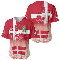 Danish National Flag Day Baseball Jersey Coat Of Arms With Map