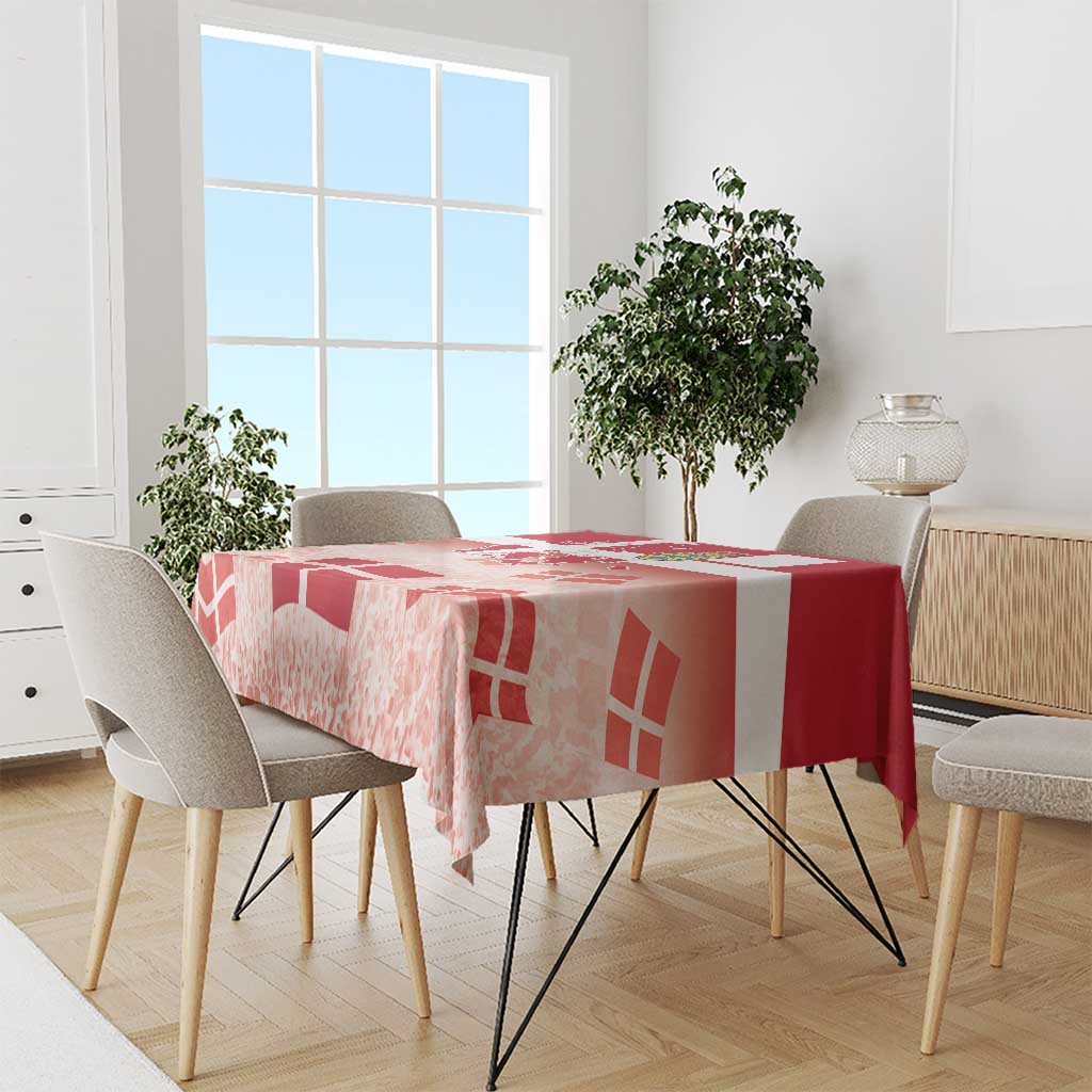 Danish National Flag Day Tablecloth Coat Of Arms With Map