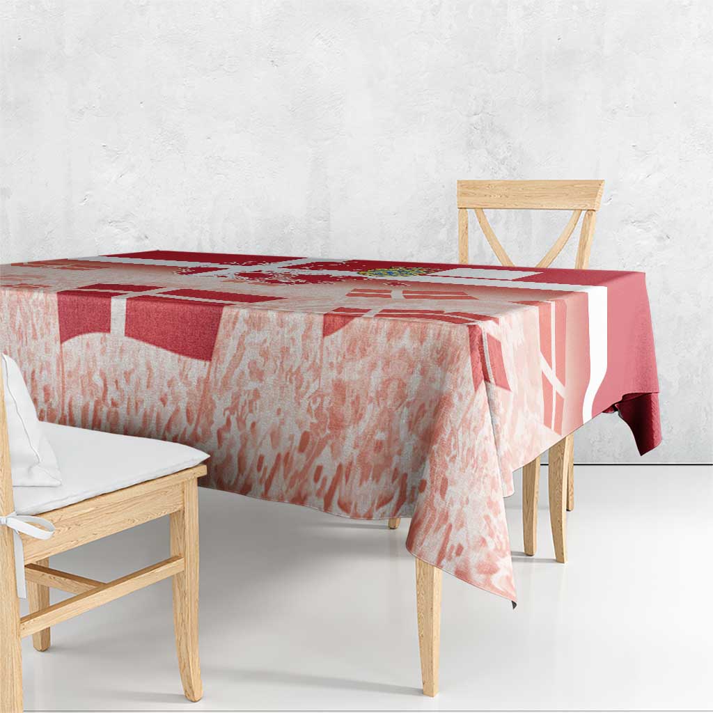 Danish National Flag Day Tablecloth Coat Of Arms With Map