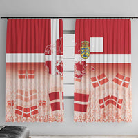 Danish National Flag Day Window Curtain Coat Of Arms With Map