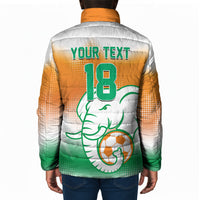 Custom Ivory Coast Football Padded Jacket Proud Elephant Fan Edition