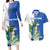 Personalized El Salvador Turquoise Browed Motmot Couples Matching Long Sleeve Bodycon Dress and Hawaiian Shirt With Yucca Flowers - Wonder Print Shop