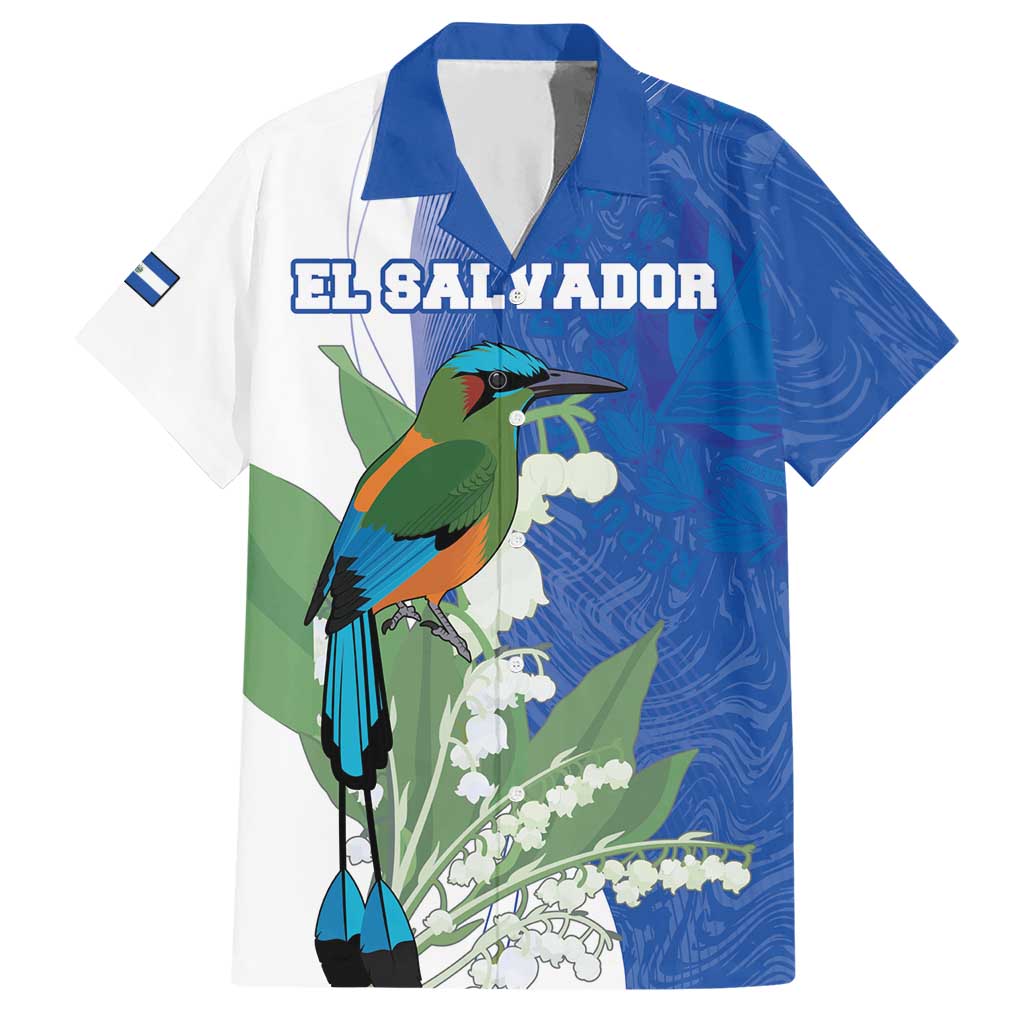 Personalized El Salvador Turquoise Browed Motmot Hawaiian Shirt With Yucca Flowers - Wonder Print Shop