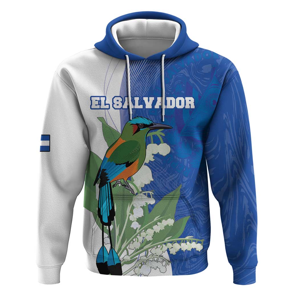 Personalized El Salvador Turquoise Browed Motmot Hoodie With Yucca Flowers - Wonder Print Shop