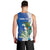 Personalized El Salvador Turquoise Browed Motmot Men Tank Top With Yucca Flowers - Wonder Print Shop