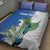 Personalized El Salvador Turquoise Browed Motmot Quilt Bed Set With Yucca Flowers - Wonder Print Shop