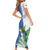 Personalized El Salvador Turquoise Browed Motmot Short Sleeve Bodycon Dress With Yucca Flowers - Wonder Print Shop