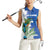 Personalized El Salvador Turquoise Browed Motmot Women Sleeveless Polo Shirt With Yucca Flowers - Wonder Print Shop