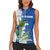 Personalized El Salvador Turquoise Browed Motmot Women Sleeveless Polo Shirt With Yucca Flowers - Wonder Print Shop