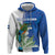 Personalized El Salvador Turquoise Browed Motmot Zip Hoodie With Yucca Flowers - Wonder Print Shop