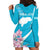 Personalized Honduras Independence Day Hoodie Dress With White Tailed Deer - Wonder Print Shop