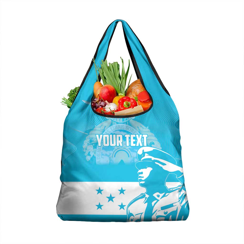 Personalized Honduras Scarlet Macaw Grocery Bag Happy Independence Day 1821