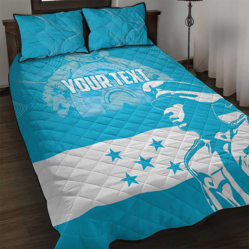 Personalized Honduras Scarlet Macaw Quilt Bed Set Happy Independence Day 1821 - Wonder Print Shop