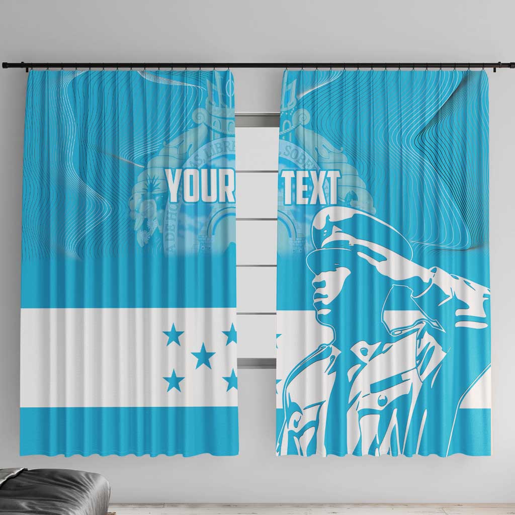 Personalized Honduras Scarlet Macaw Window Curtain Happy Independence Day 1821 - Wonder Print Shop