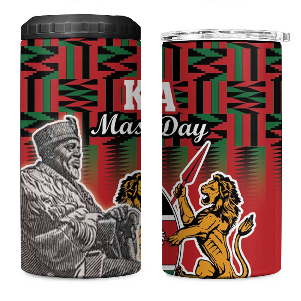 Kenya Mashujaa Day 4 in 1 Can Cooler Tumbler Mzee Jomo Kenyatta With Coat Of Arms