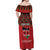 Personalized Kenya Mashujaa Day Off Shoulder Maxi Dress Mzee Jomo Kenyatta With Coat Of Arms