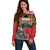 Personalized Kenya Mashujaa Day Off Shoulder Sweater Mzee Jomo Kenyatta With Coat Of Arms