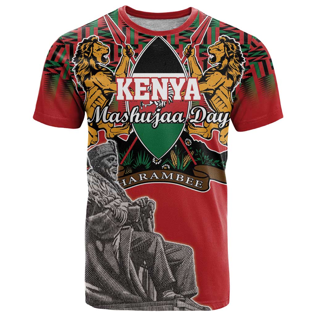 Personalized Kenya Mashujaa Day T Shirt Mzee Jomo Kenyatta With Coat Of Arms