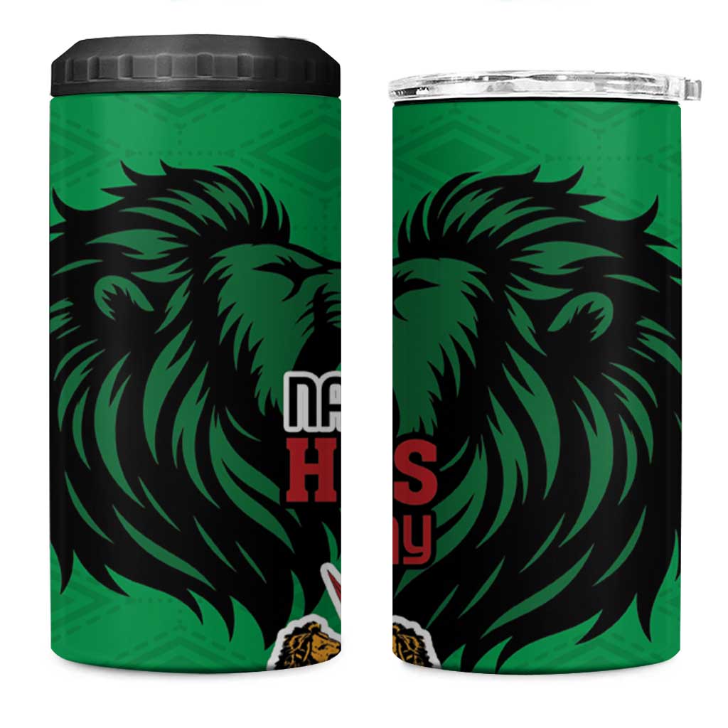 Kenya National Heroes Day 4 in 1 Can Cooler Tumbler Mashujaa With Lion Head And Coat Of Arms