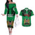 Kenya National Heroes Day Couples Matching Off The Shoulder Long Sleeve Dress and Hawaiian Shirt Mashujaa With Lion Head And Coat Of Arms