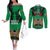 Kenya National Heroes Day Couples Matching Off The Shoulder Long Sleeve Dress and Long Sleeve Button Shirt Mashujaa With Lion Head And Coat Of Arms