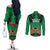 Kenya National Heroes Day Couples Matching Off The Shoulder Long Sleeve Dress and Long Sleeve Button Shirt Mashujaa With Lion Head And Coat Of Arms