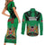 Kenya National Heroes Day Couples Matching Short Sleeve Bodycon Dress and Long Sleeve Button Shirt Mashujaa With Lion Head And Coat Of Arms