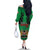 Kenya National Heroes Day Family Matching Off The Shoulder Long Sleeve Dress and Hawaiian Shirt Mashujaa With Lion Head And Coat Of Arms