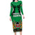 Kenya National Heroes Day Long Sleeve Bodycon Dress Mashujaa With Lion Head And Coat Of Arms