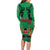 Kenya National Heroes Day Long Sleeve Bodycon Dress Mashujaa With Lion Head And Coat Of Arms