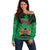 Kenya National Heroes Day Off Shoulder Sweater Mashujaa With Lion Head And Coat Of Arms