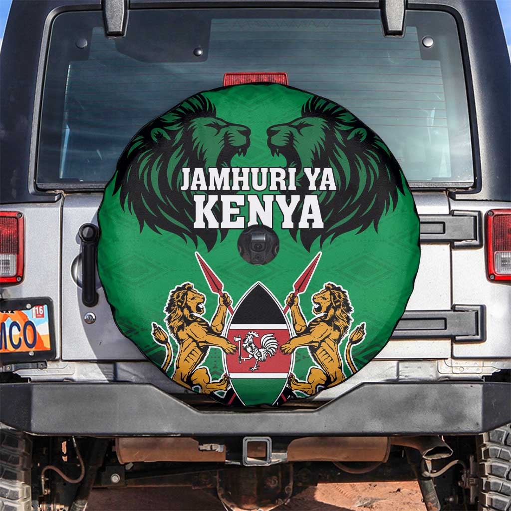 Kenya National Heroes Day Spare Tire Cover Mashujaa With Lion Head And Coat Of Arms