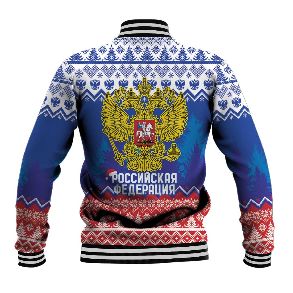Russia Christmas Baseball Jacket Double Headed Eagle Christmas Patterns - Wonder Print Shop