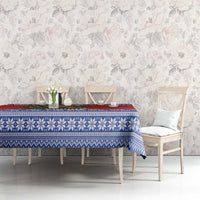 Russia Christmas Tablecloth Brown Bear Playing Balalaika - Wonder Print Shop