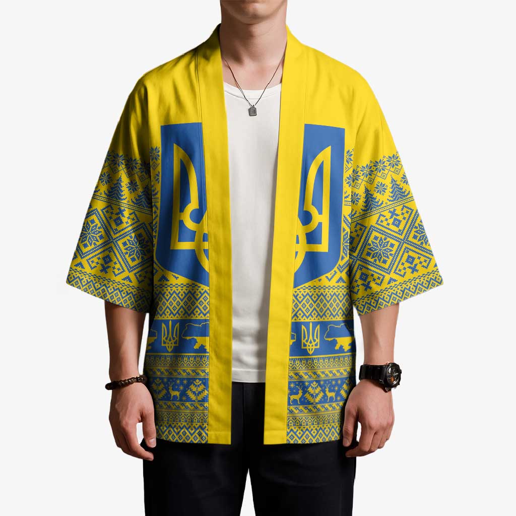 Ukraine Trident Christmas Kimono Vyshyvanka Patterns - Wonder Print Shop