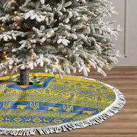 Ukraine Trident Christmas Tree Skirt Vyshyvanka Patterns - Wonder Print Shop