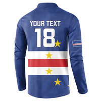 Cape Verde Football Custom Button Sweatshirt Go Champion Sporty Style - Wonder Print Shop