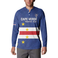 Cape Verde Football Custom Button Sweatshirt Go Champion Sporty Style - Wonder Print Shop