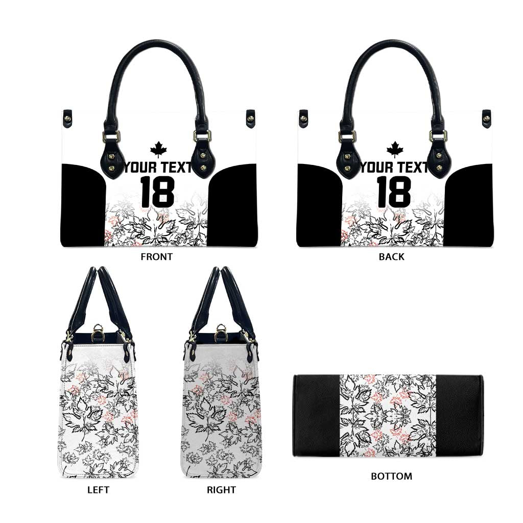 Canada Rugby Custom Leather Bag Maple Leafs Go Champion - Wonder Print Shop