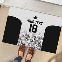 Canada Rugby Custom Rubber Doormat Maple Leafs Go Champion - Wonder Print Shop
