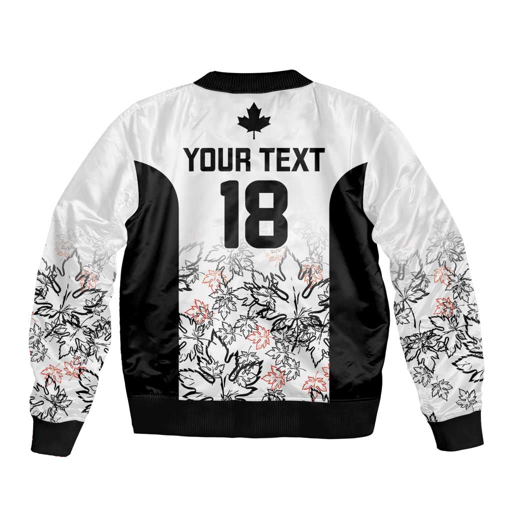 Canada Rugby Custom Sleeve Zip Bomber Jacket Maple Leafs Go Champion - Wonder Print Shop