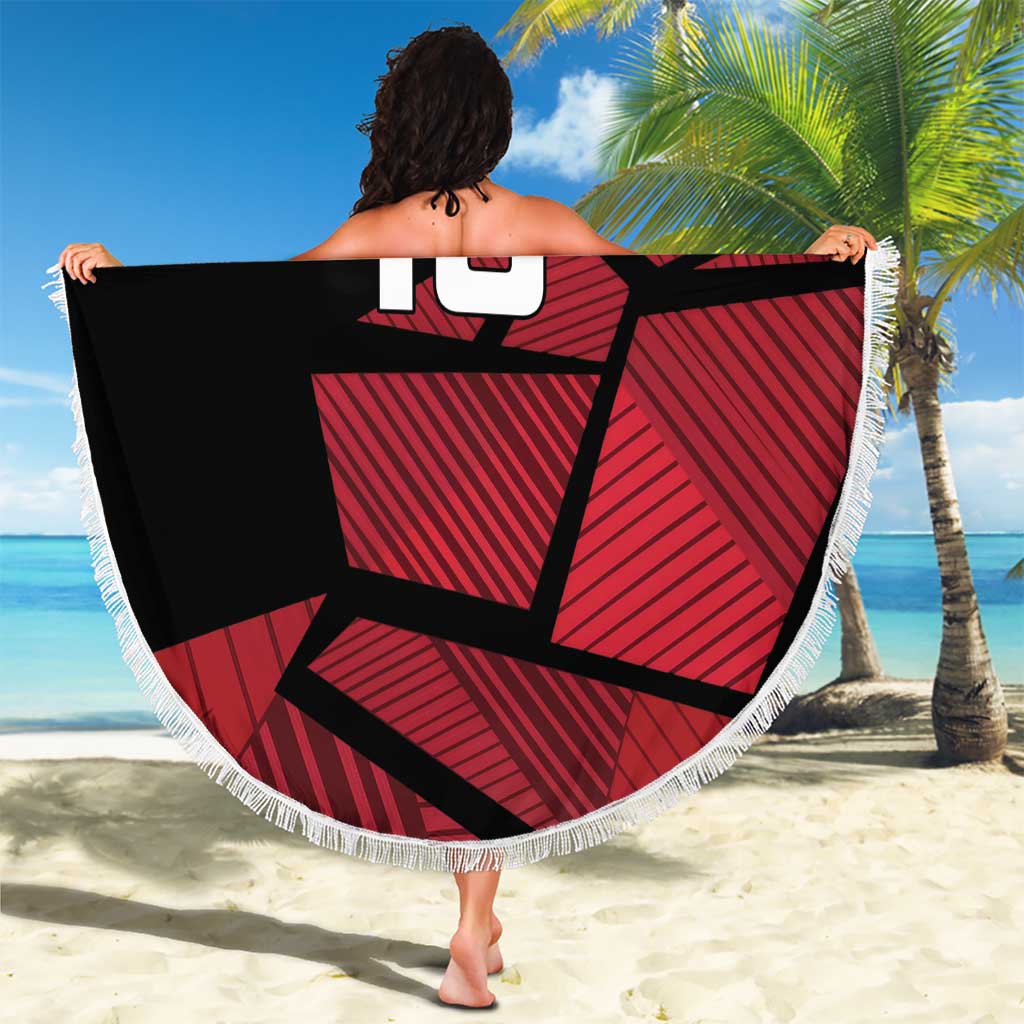 England Rugby Custom Beach Blanket Red Roses Go Champion - Wonder Print Shop