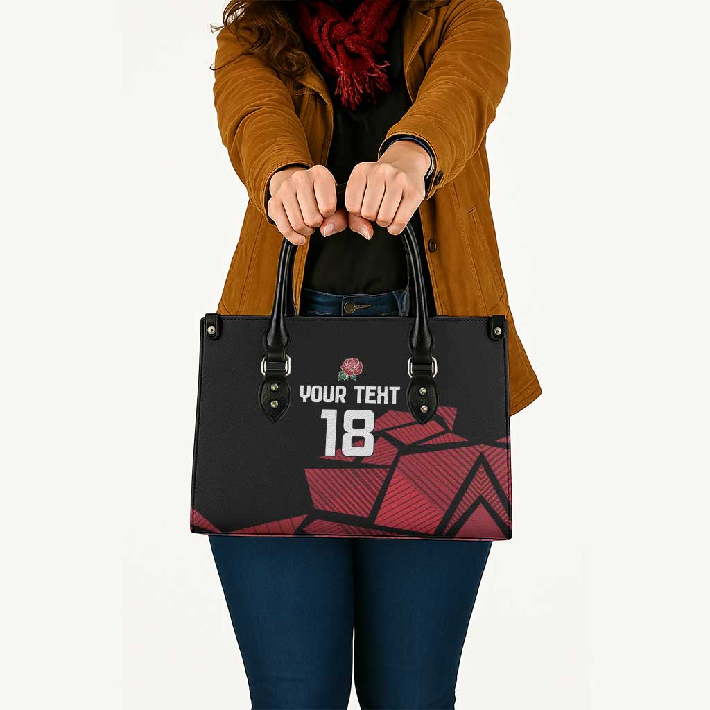 England Rugby Custom Leather Bag Red Roses Go Champion - Wonder Print Shop