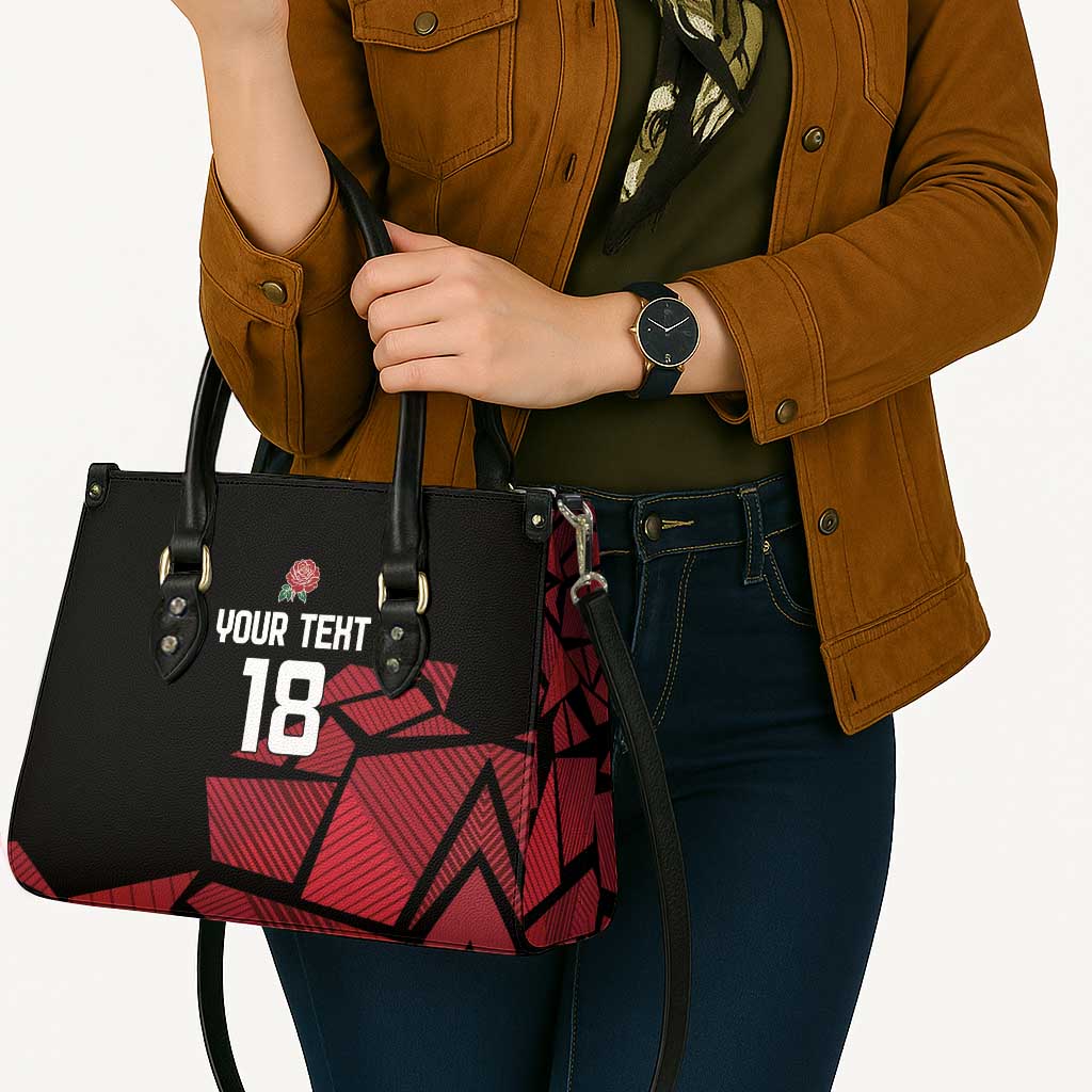 England Rugby Custom Leather Bag Red Roses Go Champion - Wonder Print Shop