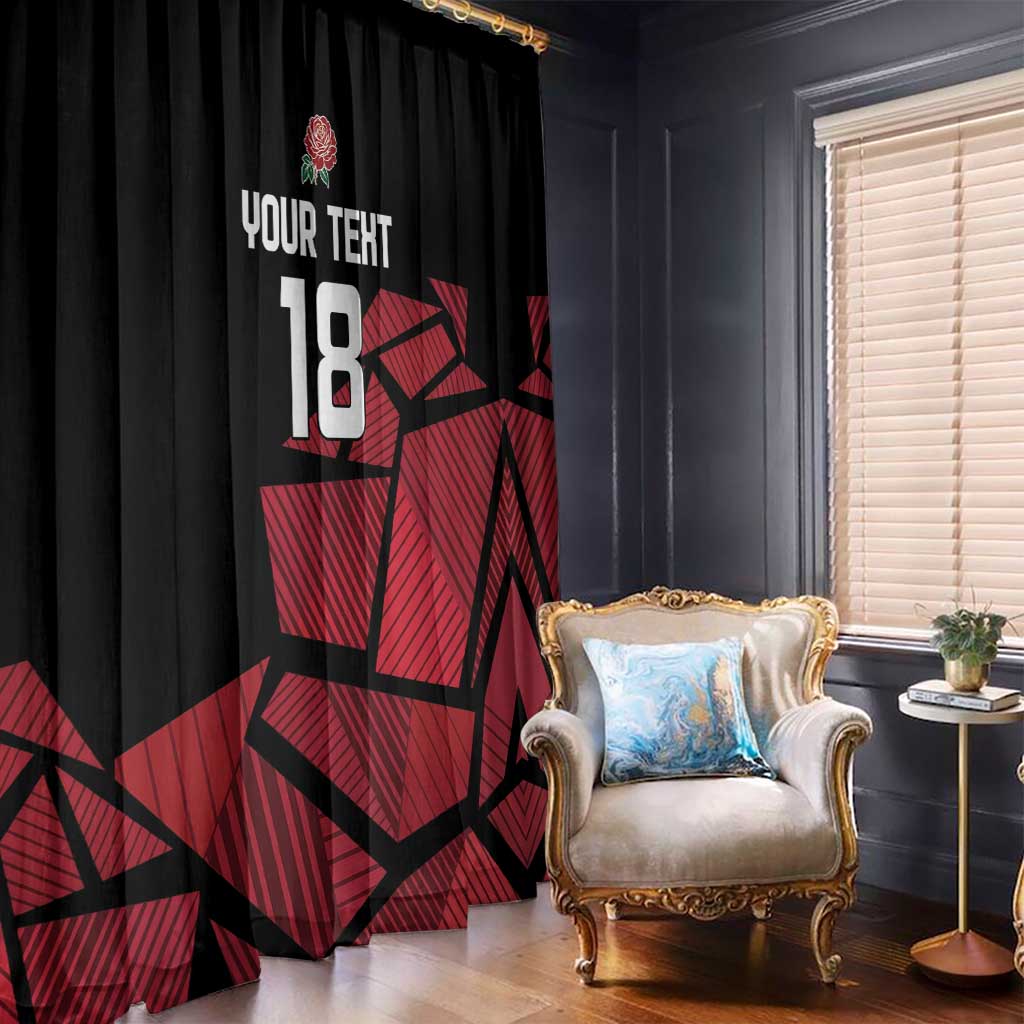 England Rugby Custom Window Curtain Red Roses Go Champion - Wonder Print Shop