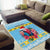 Saint Lucia Christmas Area Rug Saint Lucian Parrot With Hibiscus Flowers - Wonder Print Shop