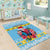 Saint Lucia Christmas Area Rug Saint Lucian Parrot With Hibiscus Flowers - Wonder Print Shop